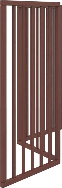 Produktbild vidaXL Hundetor mit Tür Faltbar Hundegitter Schutzgitter 4-tlg. Pappelholz (6 cm)