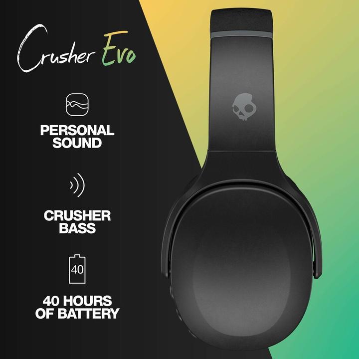 Immagine prodotto Skullcandy Crusher Evo (Nessuna cancellazione del rumore, 40 h, Cablato, Senza fili)
