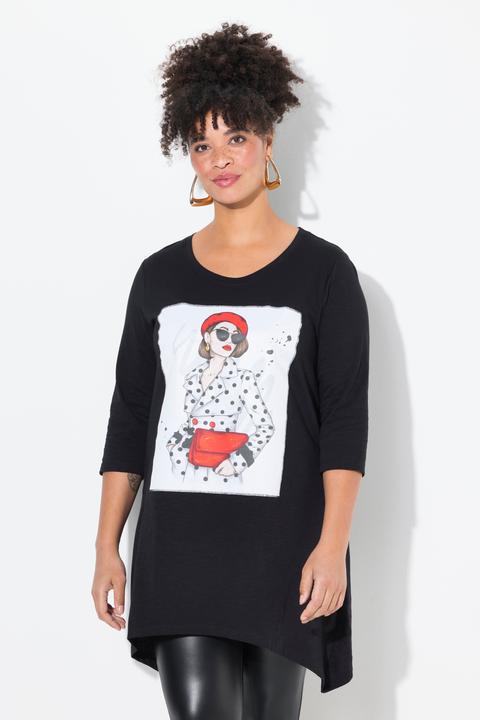 Immagine prodotto Miamoda T-Shirt, A-Linie, Model-Motiv, Zipfelsaum (56)