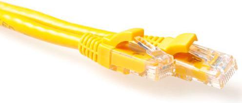 Produktbild Yellow 1 meter U/UTP CAT6 patch cable snagless with RJ45 connectors. Cat6 u/utp snagless yl 1.00m (U/UTP, CAT6, 1 m)