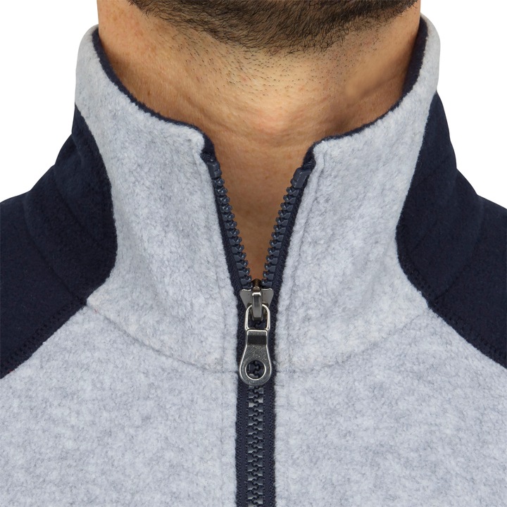 Actual product image Tribord Fleecejacke Segeln Herren warm Sailing 100 grau/marineblau (5XL)