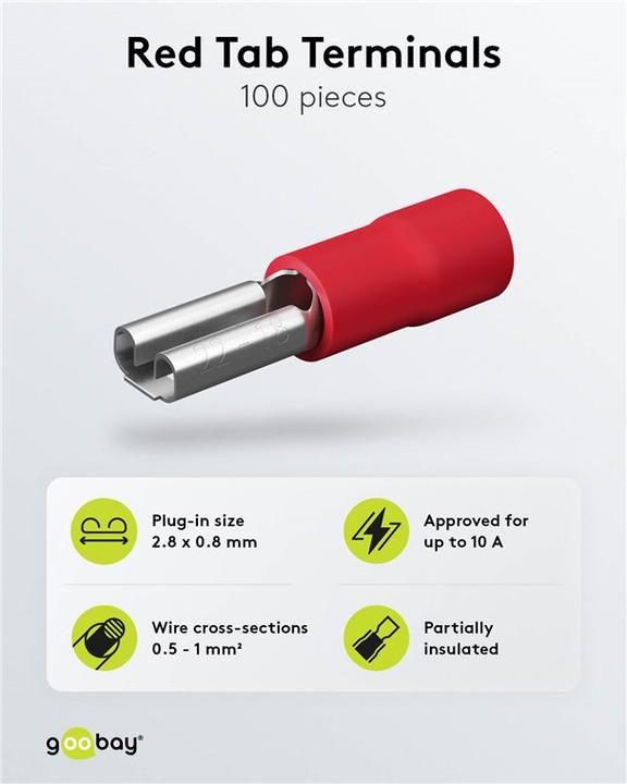 Actual product image Goobay Flat plug sleeve, red