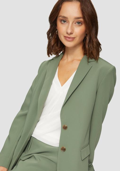 Productafbeelding s.Oliver Indoor-Blazer Longblazer aus Twill mit Reverskragen (46)