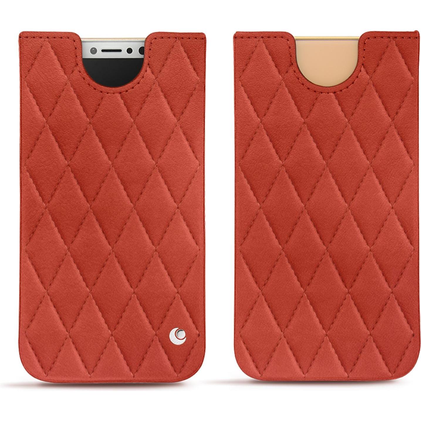 Noreve Lederschutzhülle (Apple iPhone X), Smartphone Hülle, Orange