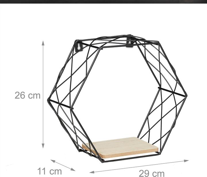 Image du produit Relaxdays Étagère murale (29 x 11 x 26 cm)