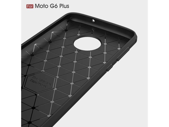 Actual product image Screenguard Motorola Moto G6 Plus Cover Carbon Brushed Soft TPU (Motorola Moto G6 Plus)