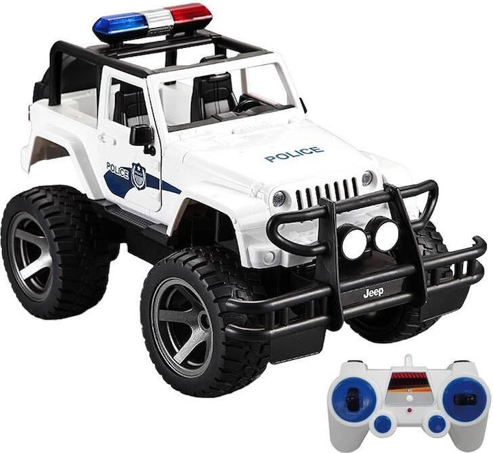 Immagine prodotto Double Auto telecomandata 1:12 (bianca) Jeep (Polizia) E550-003
