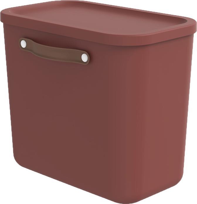 Image du produit Rotho Boîte de rangement Maloja 25 l, Iron rouge (25 l)