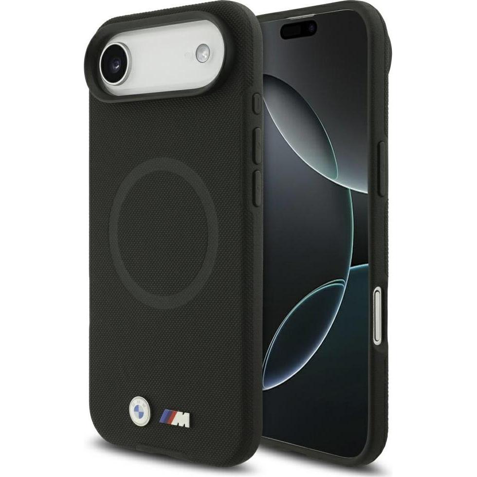 BMW M FW Custodia MagSafe con logo in metallo per iPhone Air Nero (Apple iPhone Air), Cover smartphone, Nero