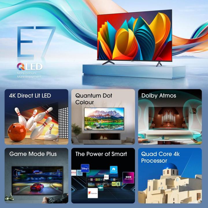 Image du produit Hisense TV His 55E77NQ (zéro cm (zéro pouce)) (55", QLED, 4K, 2024)