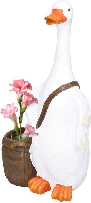 Produktbild Swisshandel24 Pflanztopf "Schwan mit Schulranzen" Design, Übertopf mit Entwässerungsbohrung, für Indoor & Outdoor (18 cm)