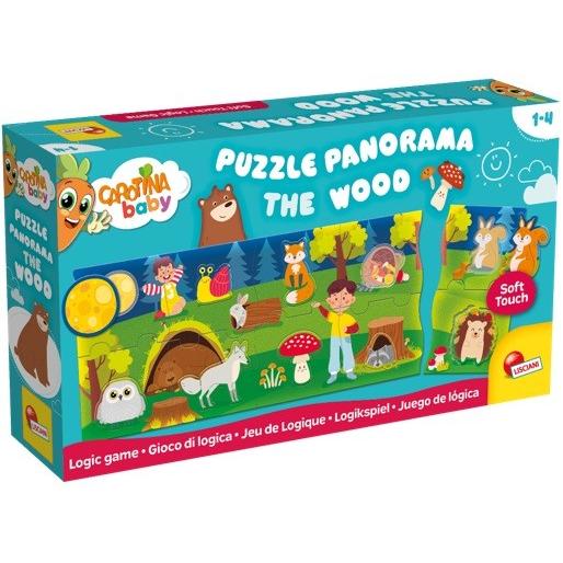 Lisciani - Carotina Baby - Puzzle Panorama: Der Wald - Interaktives Puzzle für Kinder von 1 bis 4 Ja