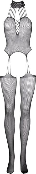 Productafbeelding Le Désir Suspender Fishnet Choker Bodystocking (Eén maat voor iedereen)