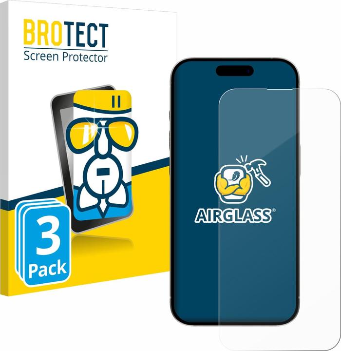 Image du produit BROTECT AirGlass Verre (3 pcs, Apple iPhone 15 Pro Max)