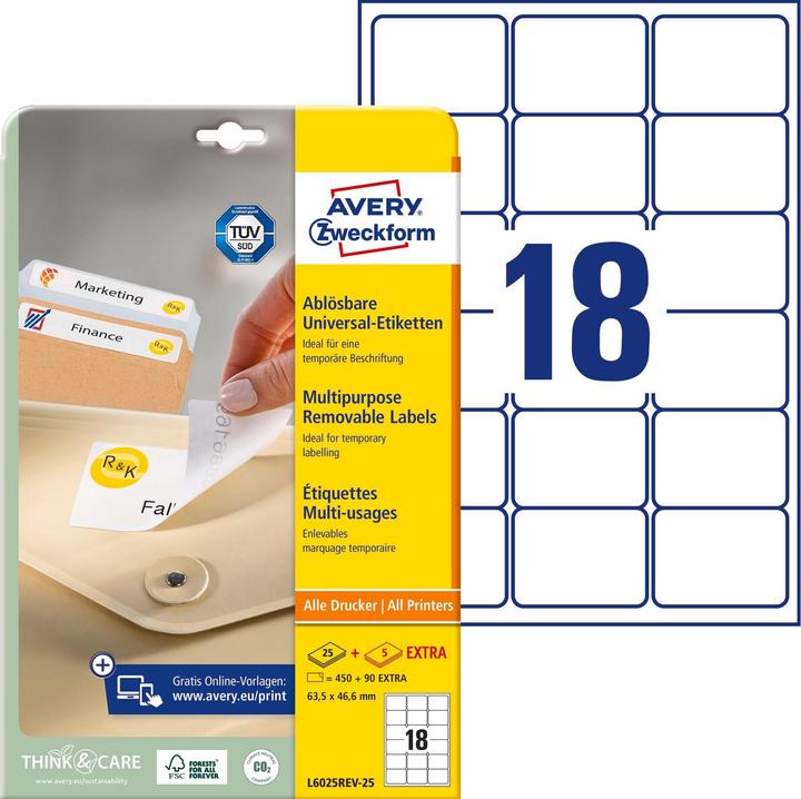 Image du produit Avery Étiquettes universelles