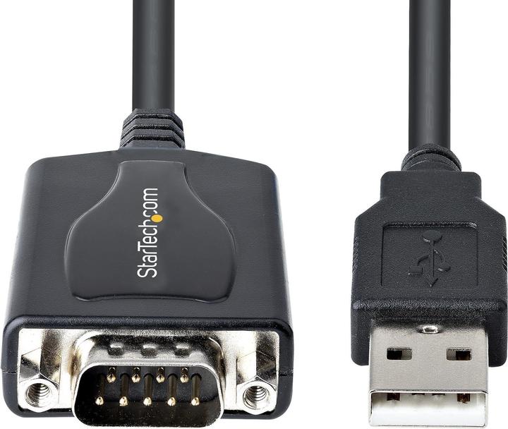 Produktbild StarTech com 1P3FPC-USB-SERIAL, DB-9, USB Type-A (4 pin) USB 2.0, 0,9 m, Schwarz (0.90 m)
