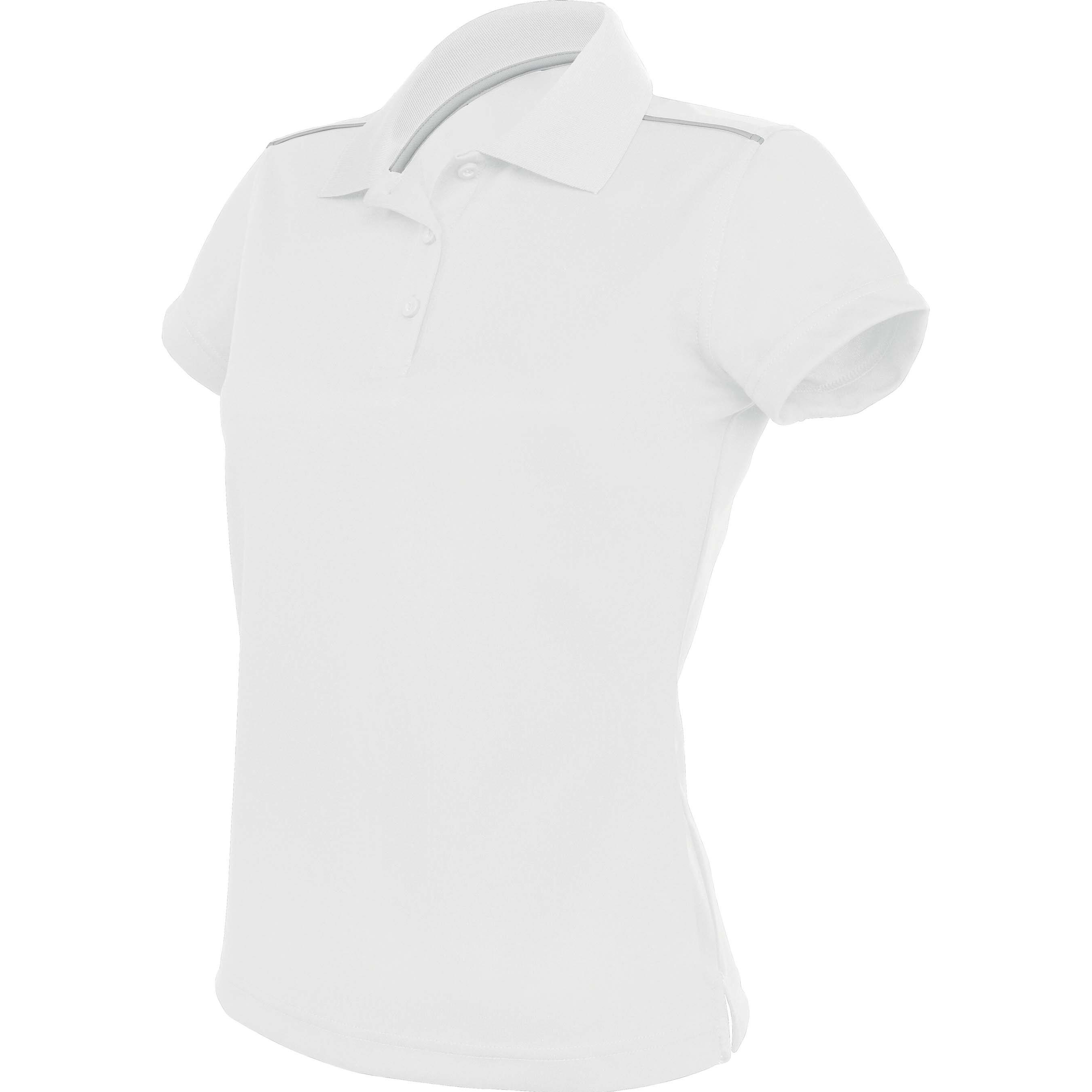 Proact, Damen, Shirt, Damen Polo mit kurzen Ärmeln, Weiss, (M)