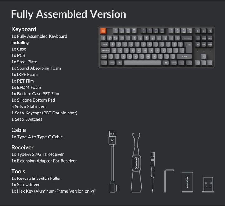 Produktbild Keychron K8 Max (CH, Kabelgebunden, Kabellos)