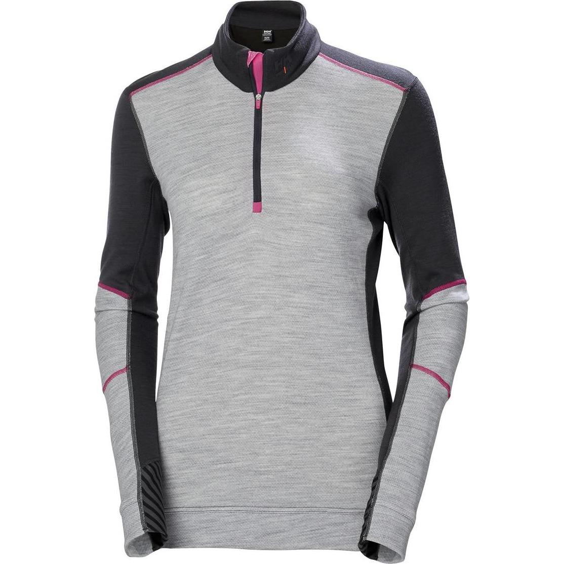 Helly Hansen Workwear, Arbeitsjacke, Moteriški apatiniai marškinėliai HELLY HANSEN Lifa Merino Crewneck, pilki/juodi XS ...