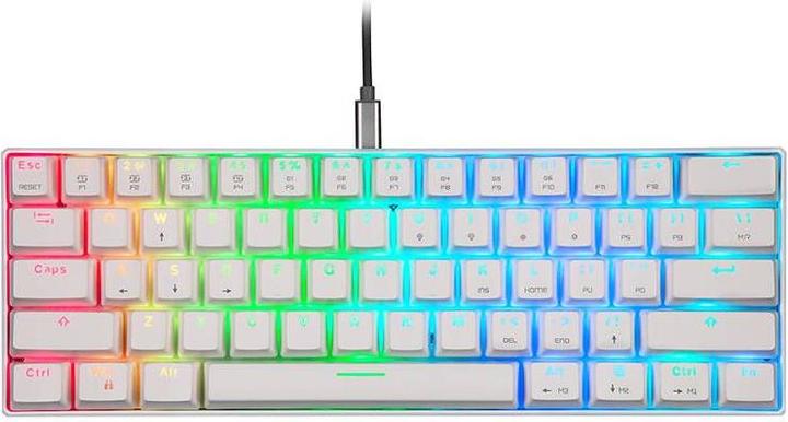 Produktbild Motospeed Mechanische Gaming-Tastatur CK61 RGB (weiss) (Eng. Int., Kabelgebunden)