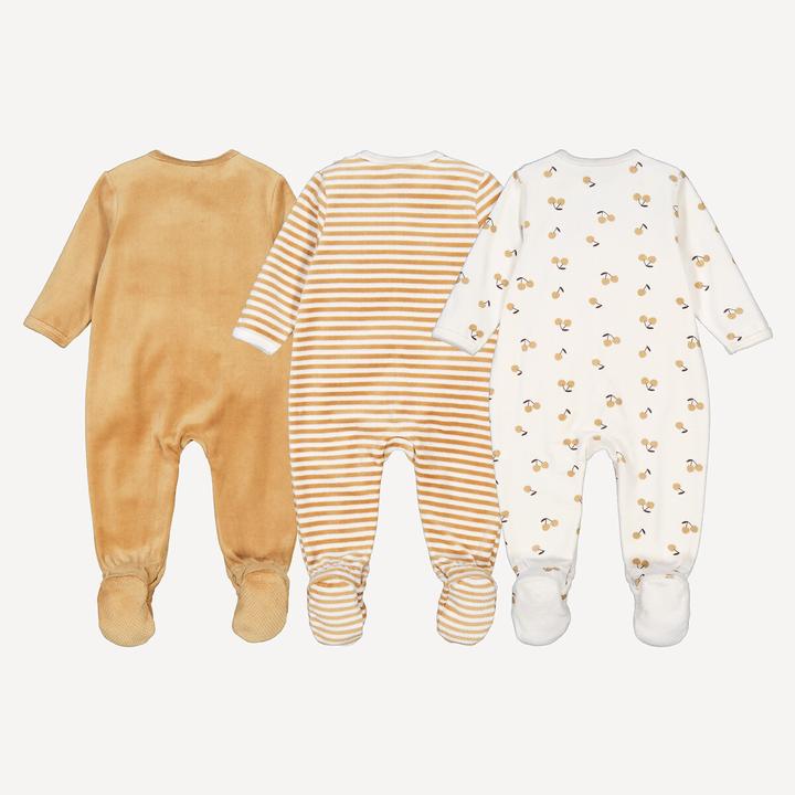 Produktbild La Redoute Collections 3er-Pack Samt-Strampler (56)