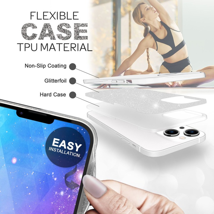 Produktbild Nalia Glitzer Hülle (Apple iPhone 14)