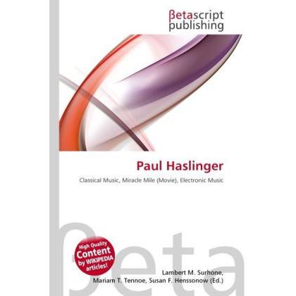 Paul Haslinger, Fachbücher von Lambert M. Surhone, Miriam T. Timpledon, Susan F. Marseken