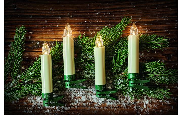 Image du produit Krinner Bougie de Noël à LED pour arbre de Noël - Ensemble de démarrage Superlight (12 x)