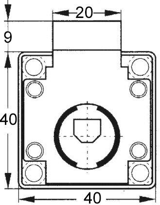 Actual product image WKS - P5000 Screw-on bolt lock