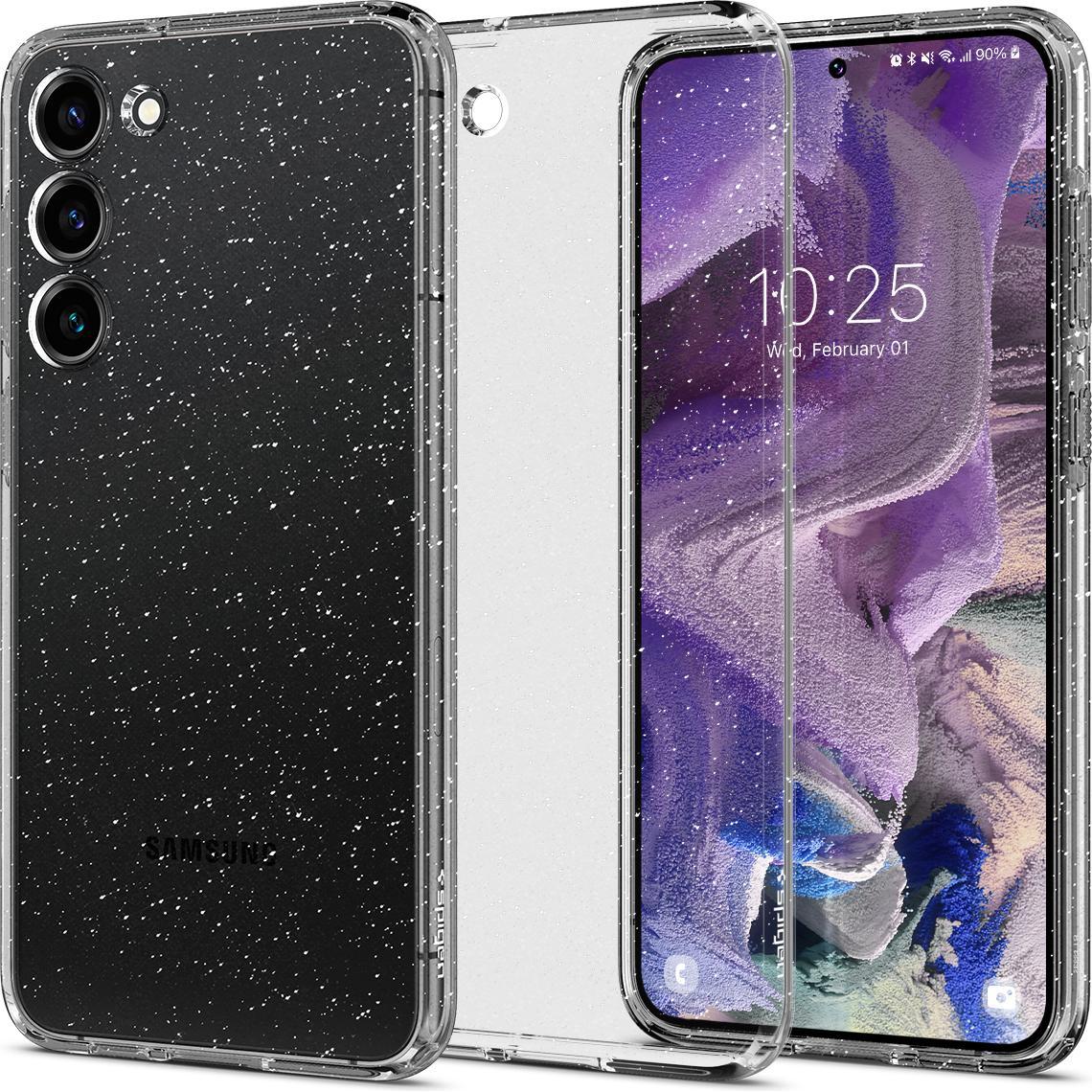 Spigen Liquid Crystal Case für S911B Samsung Galaxy S23 - crystal glitter (Samsung Galaxy S23), Smartphone Hülle, Transp...