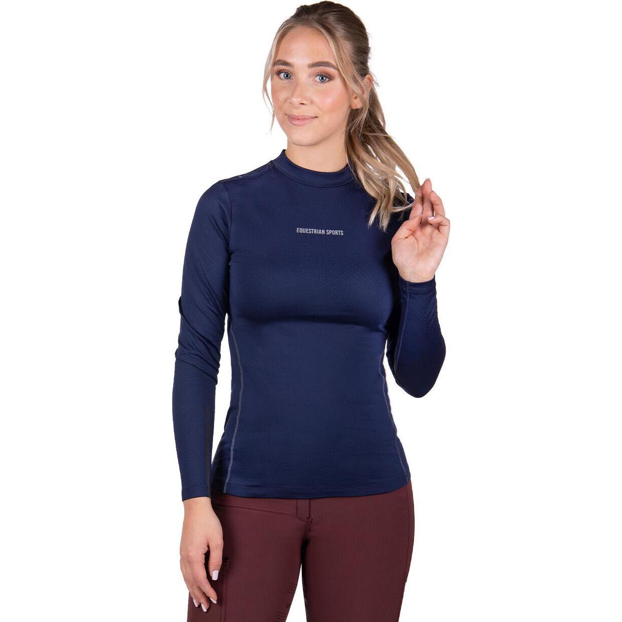 Qhp, Damen, Funktionsshirt, thermo-langarmshirt, damen qiara (40), Blau, 40