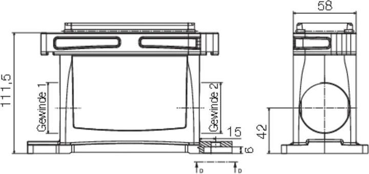 Produktbild Weidmüller Sockelgehäuse HDC IP68 16B SS (Gehäuse)