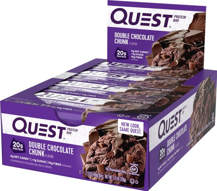 Image du produit Quest Double Chocolate Chunk (720 g, 12 pcs)