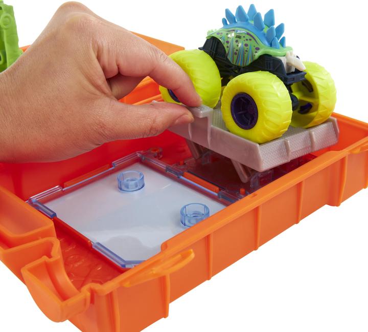 Actual product image Hot Wheels Monster Trucks Stunt N' Go Fossil Fuel Playset (EC)