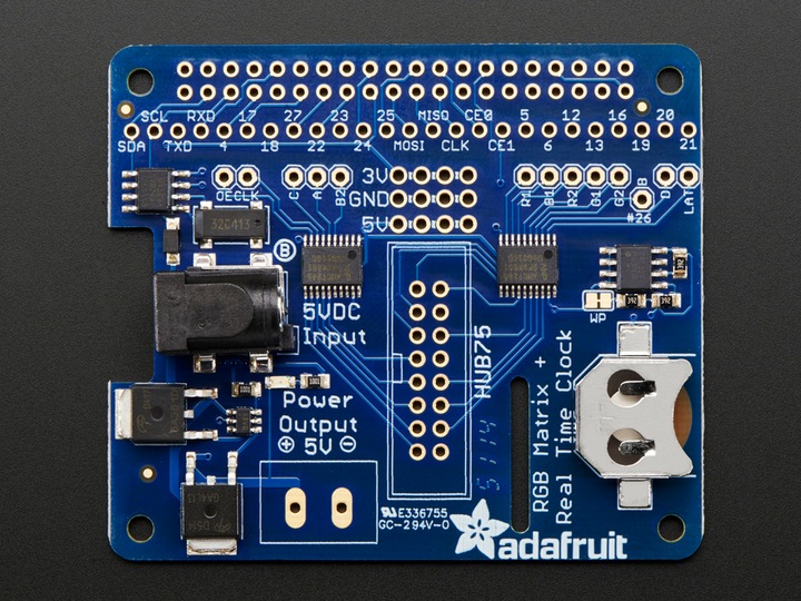Produktbild Adafruit RGB Matrix HAT RTC für Raspberry Pi (Shield)