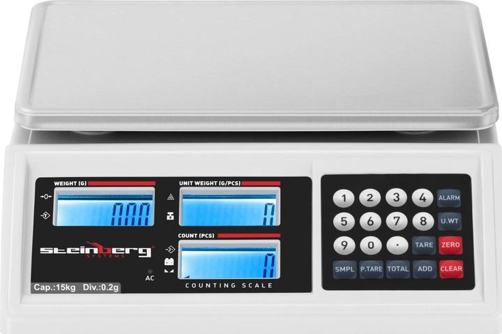 Produktbild Steinberg Zählwaage Inventurwaage Referenzwaage Stückzählwaage Stückzahl 15 kg / 0,2 g