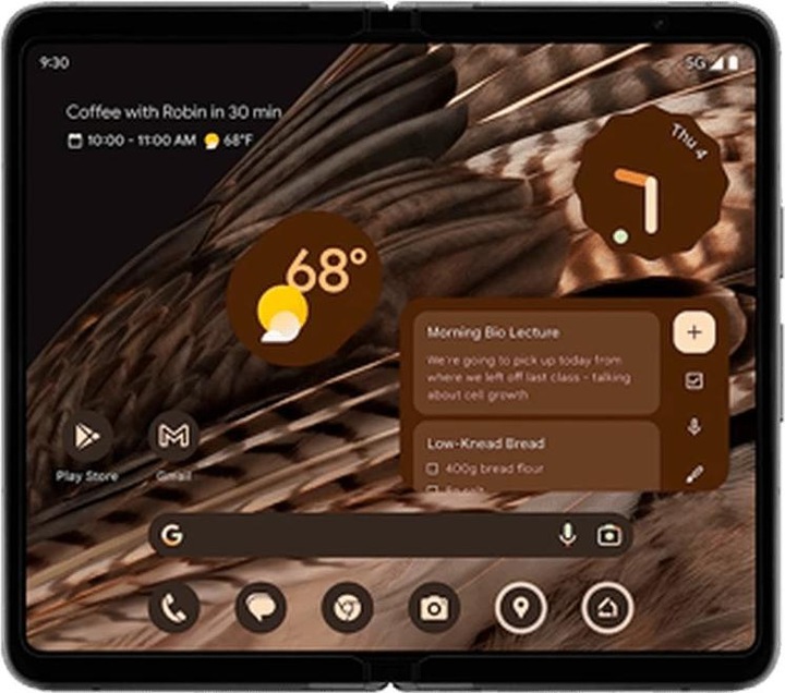 Produktbild Google Pixel Fold (256 GB, Obsidian, 7.60", SIM + eSIM, 48 Mpx, 5G)