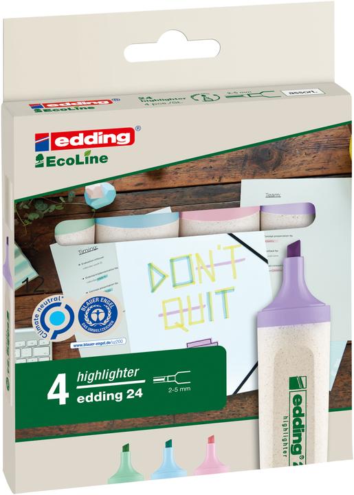 Produktbild Edding Textmarker 24 EcoLine (4 x)