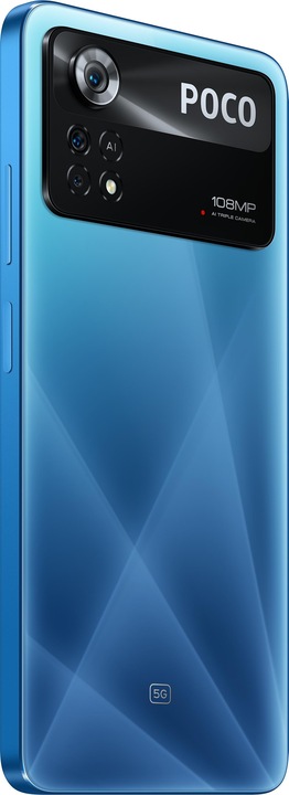 Actual product image Xiaomi Poco X4 Pro 5G (256 GB, Blue Laser, 6.67", Hybrid Dual SIM, 108 Mpx, 5G)