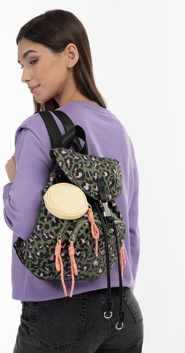 Actual product image UCY Leopard Print Backpack with Multiple Compartments and Adjustable Straps