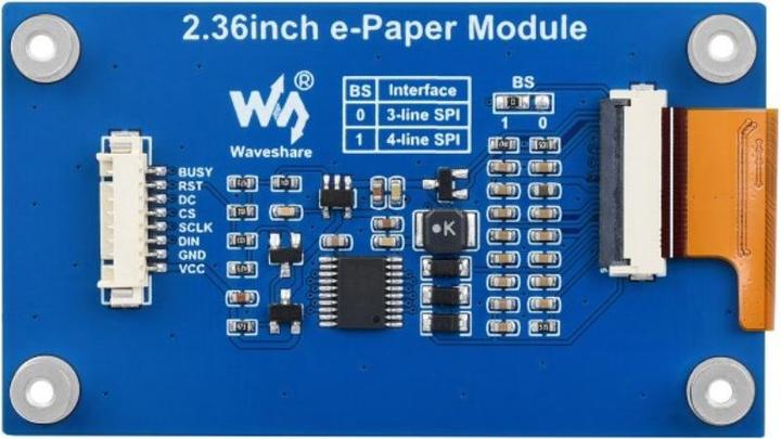 Produktbild WaveShare 296x168 2.36inch 4-Farben E-Ink Display