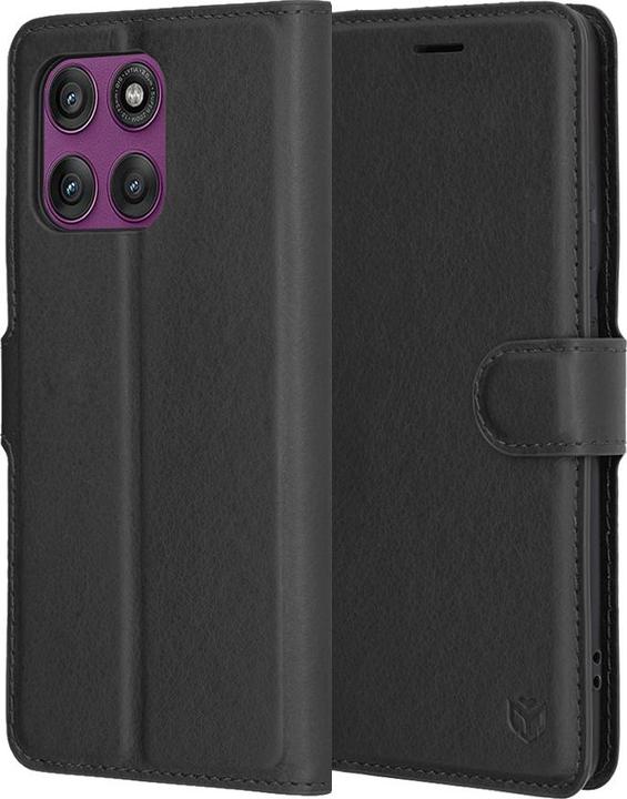 Techsuit - Leather Folio - Motorola Edge 60 Pro - Black (Motorola Edge 60)