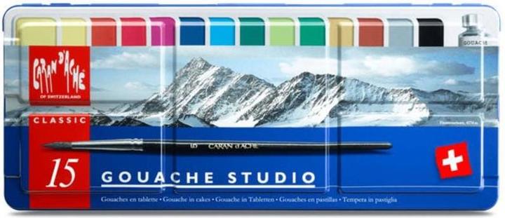 Actual product image Caran d'Ache Gouache Studio Tabletten Metallschachtel