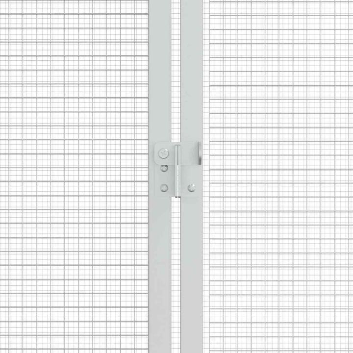 Actual product image vidaXL Aviary with extension anthracite 210x442x247 cm steel