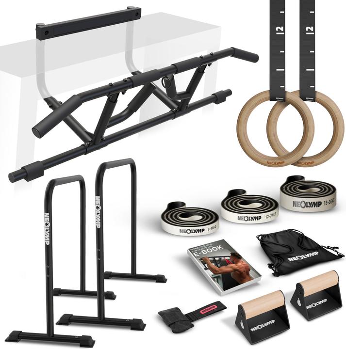 Neolymp Calisthenics-Set für Zuhause mit Klimmzugstange