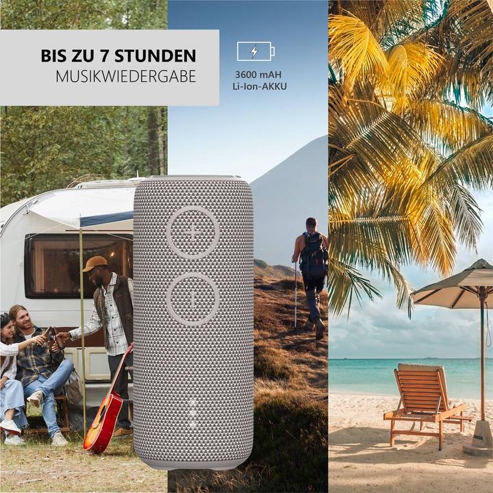 Actual product image Mobile Beat PBS 3600 Bluetooth® Lautsprecher Hellgrau (7 h, Battery operated)