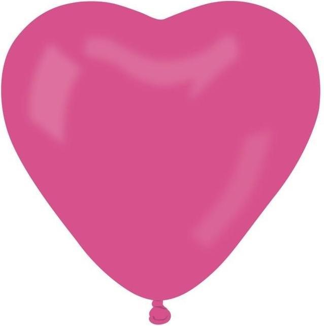 GMR Latex Balloons Pink Hearts - 50 pieces universal (50 x)