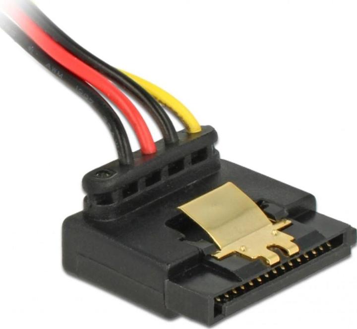 Produktbild Delock SATA zu 2x SATA Stromadapter, 90° gewinkelt (15 cm, SATA)
