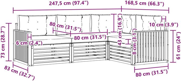Produktbild vidaXL Outdoor-Sofa