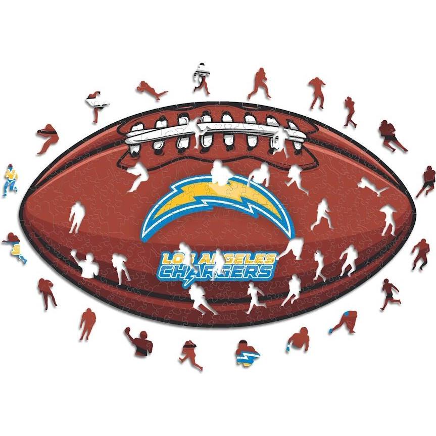 Iconic NFL - Los Angeles Chargers – Football mit Logo - Holz Puzzle Grösse L (500 Teile) (500 Teile)